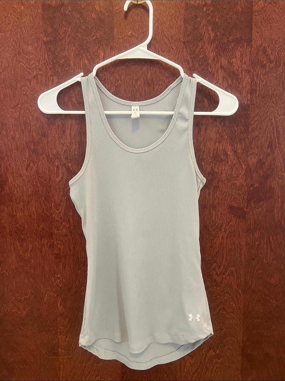 Under Armour Women's Light Sage Ribbed Performance Tank, size Small